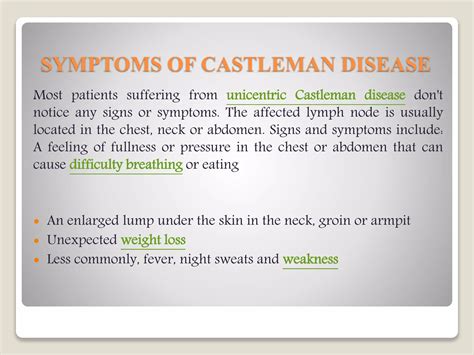 Castleman Disease : Symptoms, causes, diagnosis and treatment | PPT