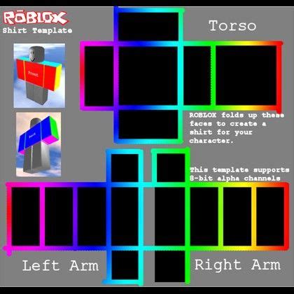 Roblox Rainbow Outline Shirt Template