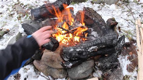 Winter wild camping & Bushcraft at Loch Rannoch 2 - YouTube