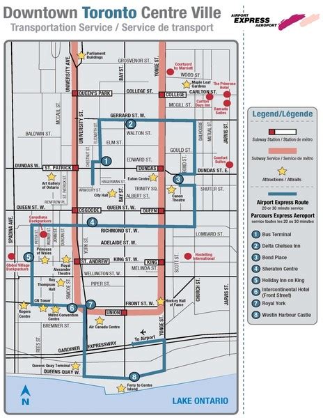 Downtown Toronto Tourist Map - Toronto • mappery