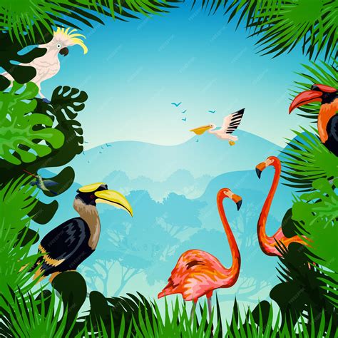 Free Vector | Tropical forest background