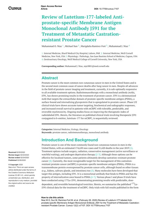 (PDF) Review of Lutetium-177-labeled Anti-prostate-specific Membrane ...