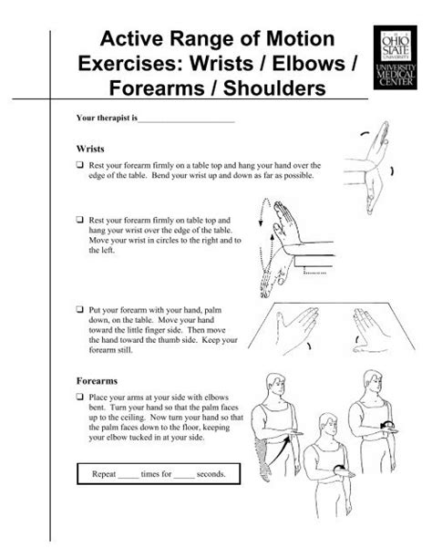 Wrist Range Of Motion Exercises