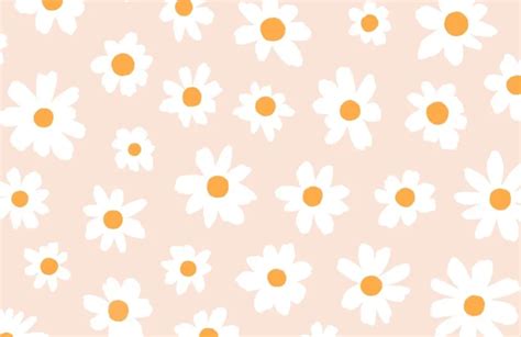 Pink & White Retro Daisy Wallpaper Mural | Hovia | Daisy wallpaper, Pink wallpaper computer ...