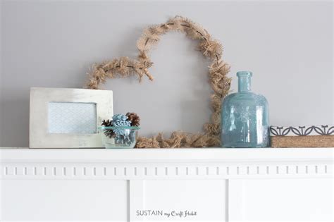 How to Make a Simple Wire and Burlap Heart Wreath: DIY Rustic Farmhouse Decor – Sustain My Craft ...