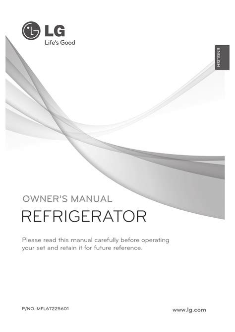 LG REFRIGERATOR OWNER'S MANUAL Pdf Download | ManualsLib