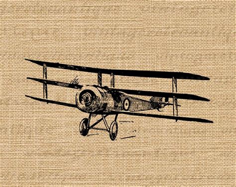 Vintage Airplane Digital Graphic Download Triplane Digital | Etsy | Vintage airplane art ...