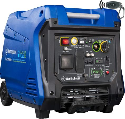 Westinghouse iGen4500DF Dual Fuel Inverter Generator - 3700 Rated Watts ...