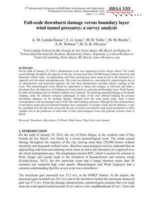 Full-scale downburst damage versus boundary layer wind tunnel pressures: a survey analysis | PDF