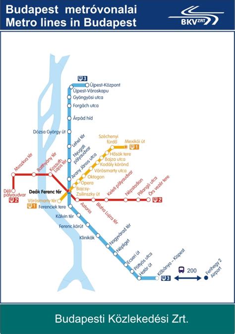 Budapest metro map