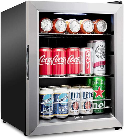 62 Can Small Refrigerator, Mini Drink Fridge, Beverage Cooler for Home — SkyMall