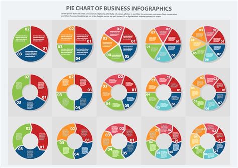 Premium Vector | Many type of pie chart for business