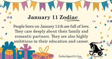 January 11 Zodiac Is Capricorn, Birthdays And Horoscope - ZodiacSigns101