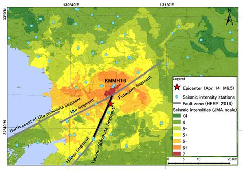 Estimated intensities of the foreshock by J-RISQ. | Download Scientific ...