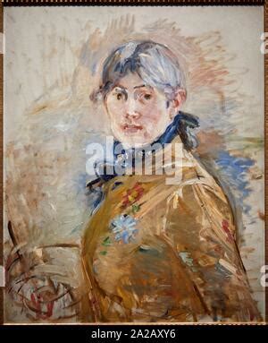 Berthe Morisot - Self Portrait 1885 Stock Photo - Alamy