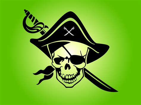 Pirate Skull Emblem Vector Art & Graphics | freevector.com