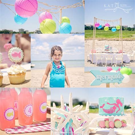 Caroline is already planning her bday party. Girls only mermaid party! Kids Beach Party, Surf ...