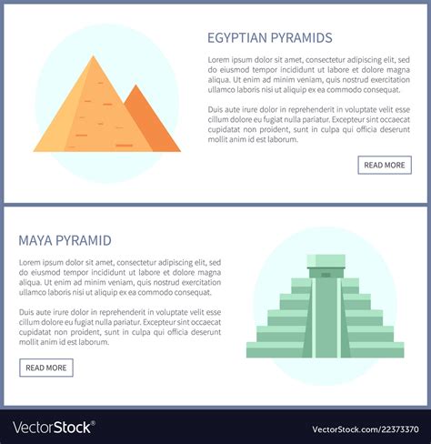 Egyptian and maya pyramids Royalty Free Vector Image