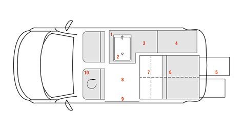 Campervan Floor Plans Vw Transporter Floorplan Achtung Camper | My XXX Hot Girl