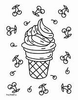 Frozen Yogurt Coloring Page sketch template