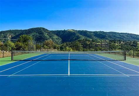 Tenis, cancha, colinas, árboles, deporte, Fondo de pantalla HD | Peakpx