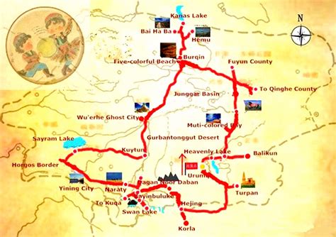 Xinjiang Maps, Tourist Map of Xinjiang-Silk Road Travel