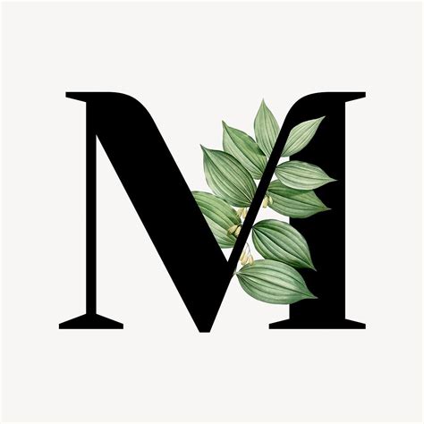 Download premium psd / image of Botanical capital letter M illustration by Aum about letter m ...
