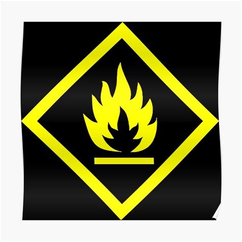 "Pictogram "Flammable"" Poster by WilliamPaterson | Redbubble