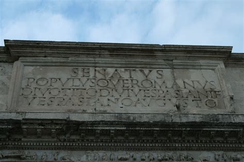 Arch of Titus - inscription | h_savill | Flickr