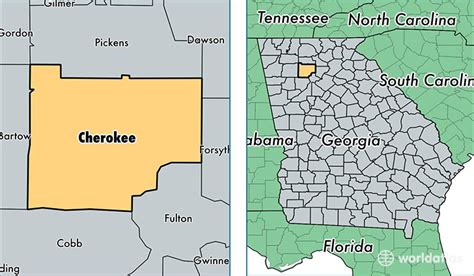 Cherokee County, Georgia / Map of Cherokee County, GA / Where is Cherokee County?