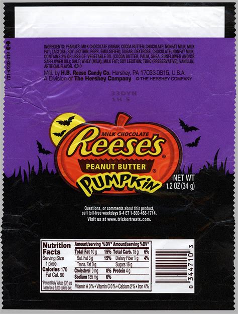 Reese S Pumpkin Nutrition Facts - Nutrition Ftempo