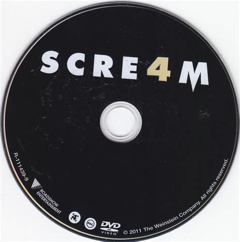 Scream 4 (2011) WS R4 - Movie DVD - CD Label, DVD Cover, Front Cover