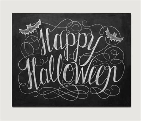 Items similar to Happy Halloween Sign - Halloween Chalkboard Art - Halloween Decor - Black and ...