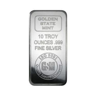 Golden State Mint 10 oz Silver Bar (New) - Hero Bullion