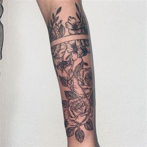 London Floral Forearm Tattoo • Tattoo uploaded by Flora & Fauna Tattoo ...