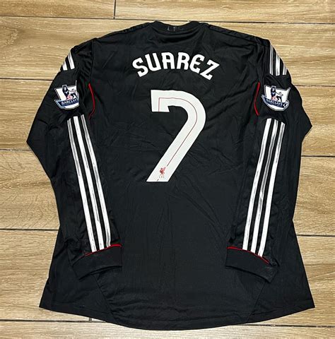 Super Rare Suarez Liverpool 2011-12 Away Shirt Longsleeves Size Large ...