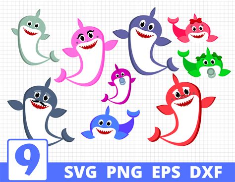 SHARK FAMILY SVG BUNDLE | Sharks svg | Baby shark cricut By SvgOcean | TheHungryJPEG