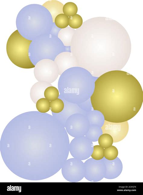 Set of decorative balloons with white background vector Stock Vector ...