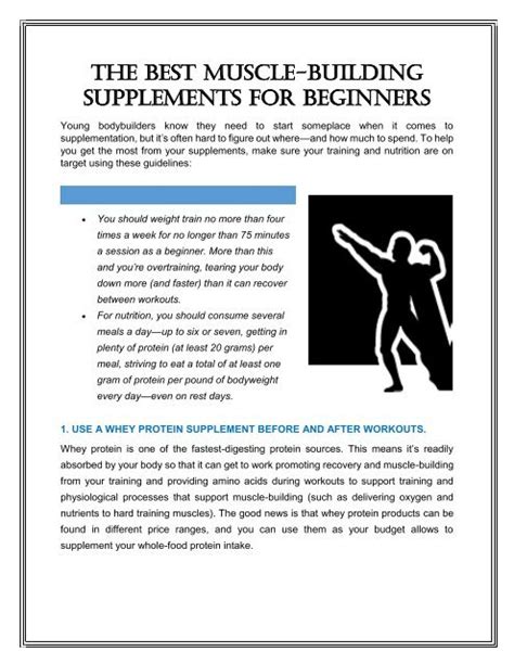 The Best Muscle-Building Supplements For Beginners