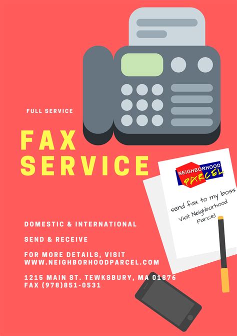 Fax Service at Neighborhood Parcel is a Full-Service Facsimile Service where you can send and ...