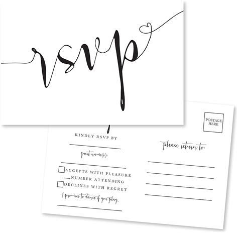 Free Wedding Rsvp Postcard Template