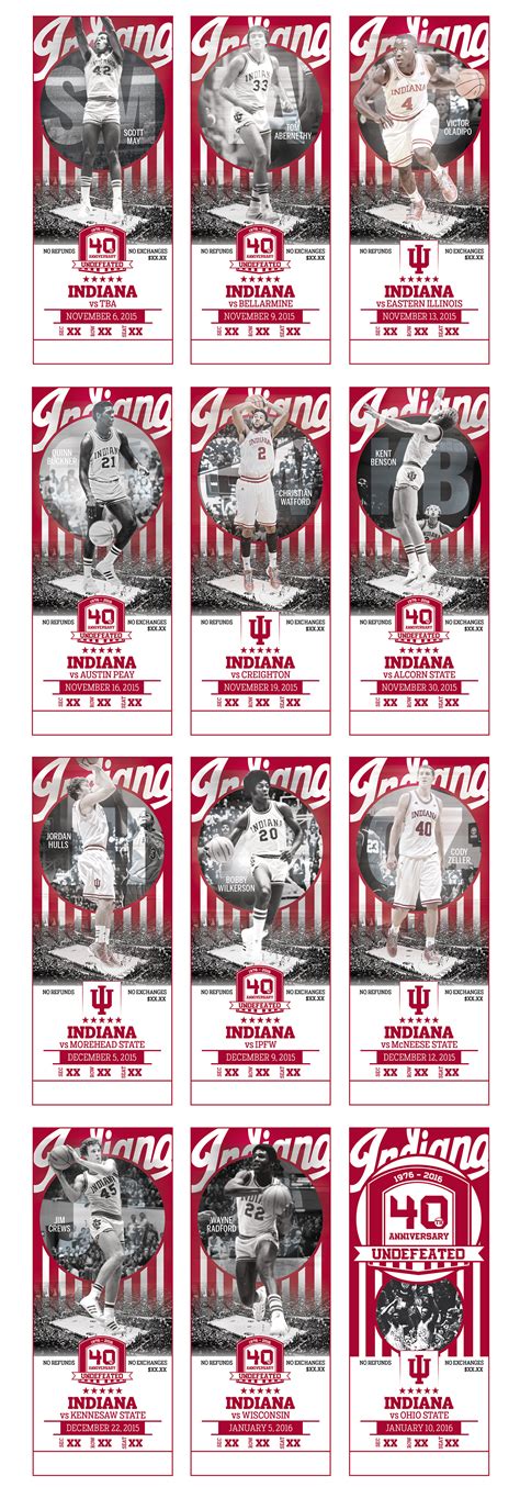 2015-16 Indiana Men's Basketball Season Tickets on Behance