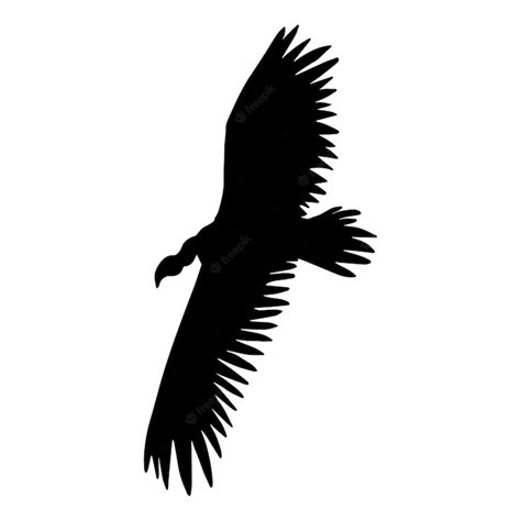 Premium Vector | Vector flying griffon vulture bird silhouette