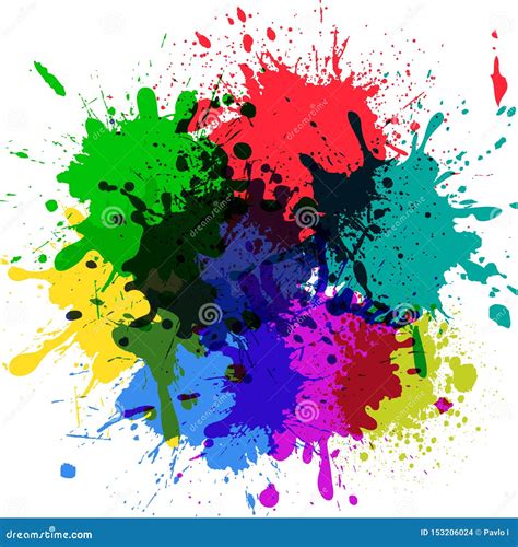 Colorful Splash Background for Design, Color Rainbow of Paints â€“ Stock Vector - Illustration ...