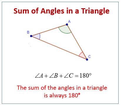 Interior Angles of a Triangle (solutions, examples, videos)