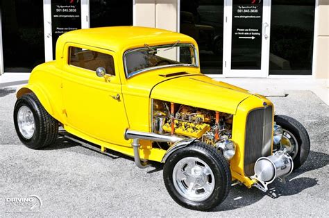 1932 Ford 3-Window Coupe Hot Rod Steel Body 317 Miles Yellow Coupe V8 Automatic for sale - Ford ...