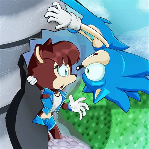 Sonic and Sally first meet by rockbrine on DeviantArt