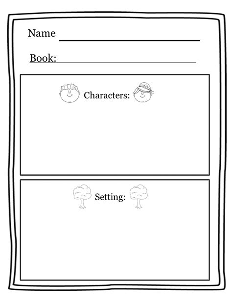 Character Setting Worksheet | Character worksheets, Kindergarten ...