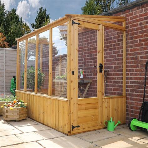 8 x 4 Evesham Pent Wooden Greenhouse | Wooden greenhouses, Lean to ...