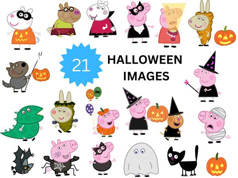 Peppa Halloween Bundle Peppa Pig Halloween Peppa Party - Etsy